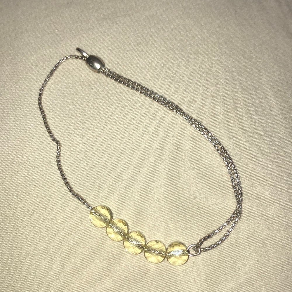 Never worn Alex and ani pull chord bracelet